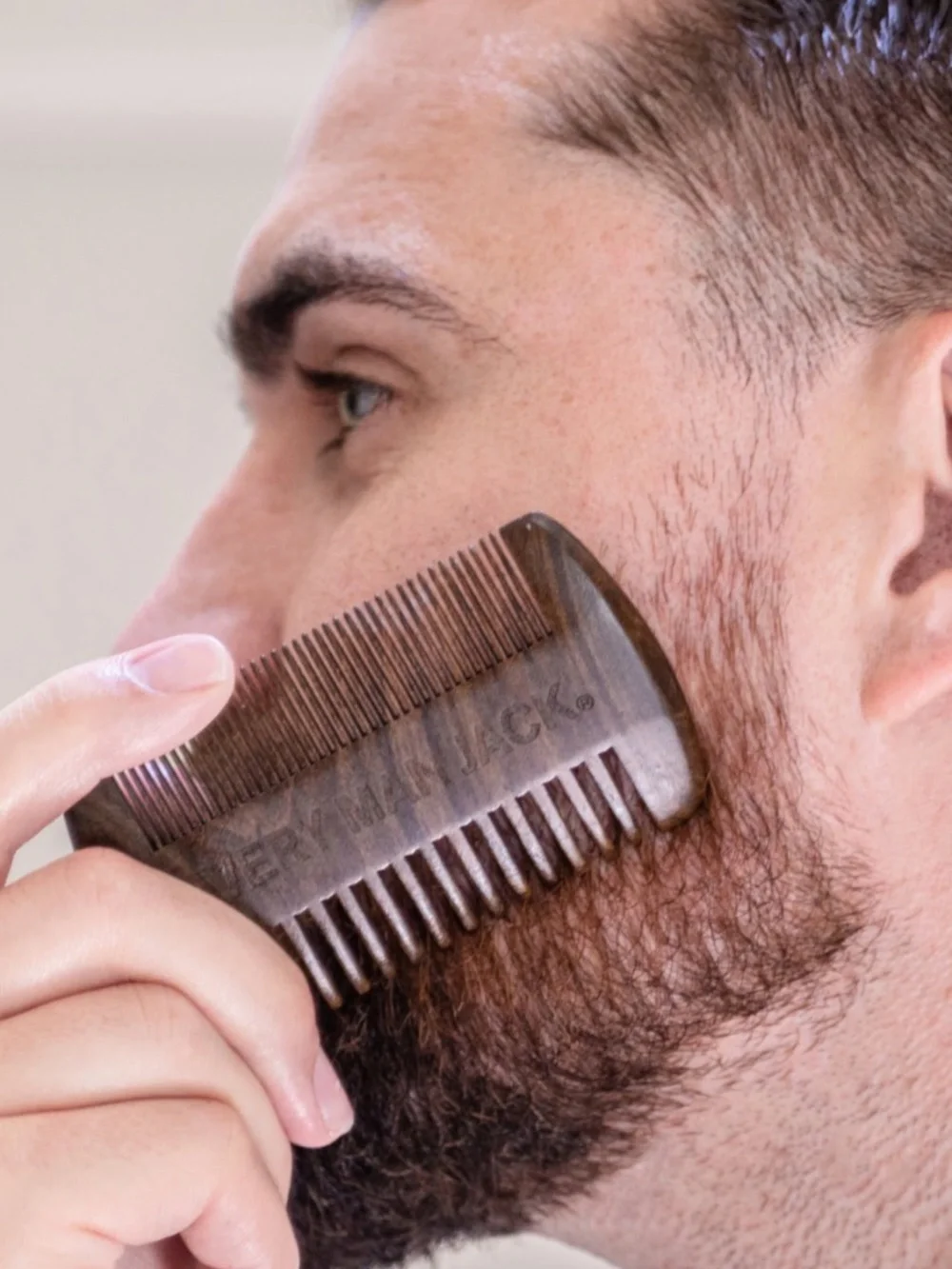 Every Man Jack Wooden Beard Comb 2 Pack Men's Beard Grooming Styling New